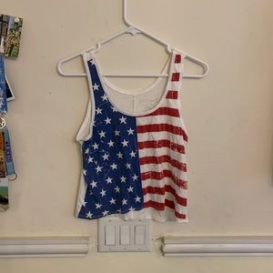 American flag crop top